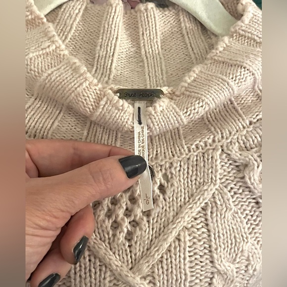 Free People Reina Cable Pullover - NEW - Picture 7 of 9